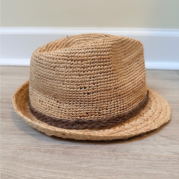 Scala Pronto Raffia Straw Fedora Hat with Braided Band - Picture 4 of 9